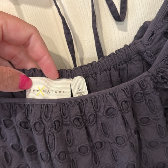 Happy X Nature NWT black eyelet dress, small - Picture 5 of 8